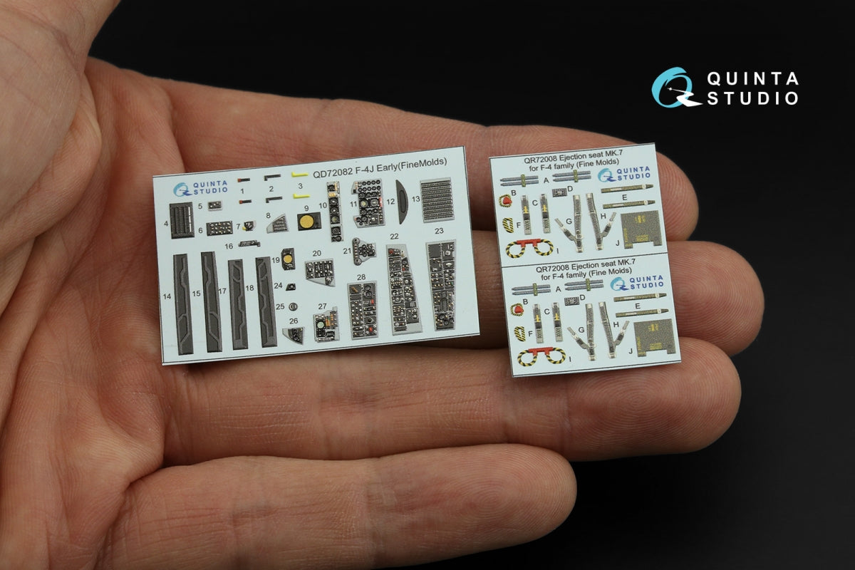 Quinta Studio QD72082 F-4J Early 3D-Printed &amp;amp; colored Interior on decal paper (Fine Molds) 1/72 – Bild 4