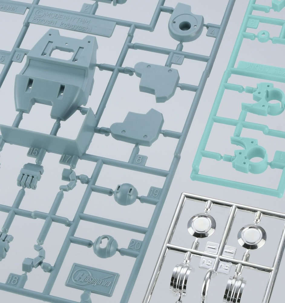 Hasegawa 64793 Creator Works MechatroChunk 02 &amp;#39;Grayish Mint&amp;#39; &amp;amp; Support Girl 1/35 – image 11