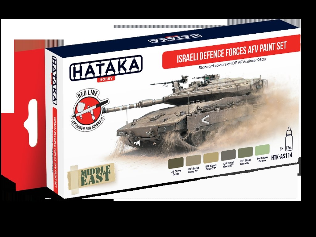 Hataka HTK-AS114 Israeli Defense Forces AFV paint set 6x17 ml – Bild 2