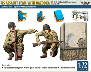 Mirage Hobby 720010 ÉQUIPE D&amp;#39;ASSAUT AMÉRICAINE AVEC BAZOOKA, GI américains de la Seconde Guerre mondiale avec lance-roquettes M1A1, Normandie, 1944, échelle 1/72 – image 4