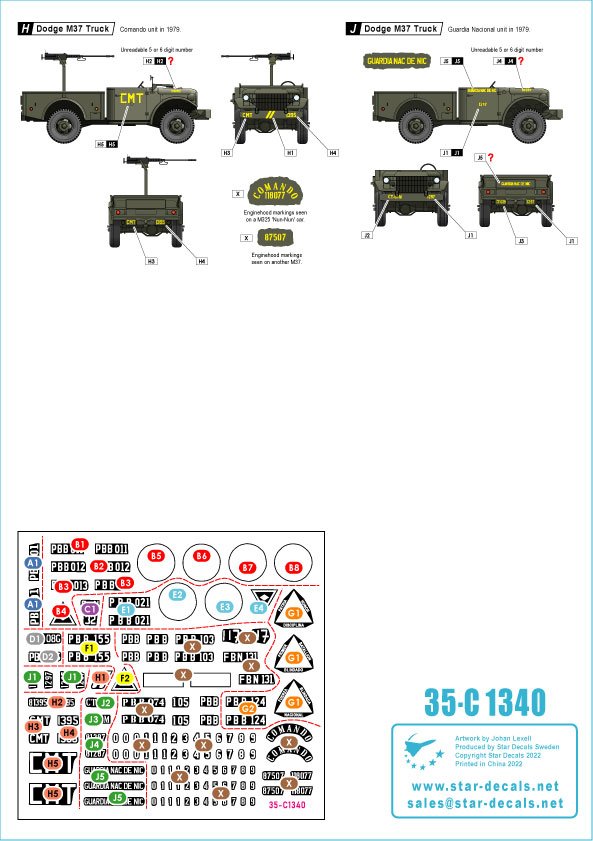 Star Decals 35-C1340 Nicaragua 1. La Guardia / Guardia Nacional 1925-1979 1/35 – image 2