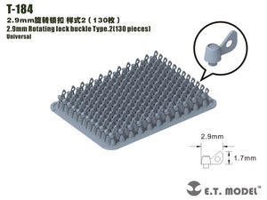 ET Model T-184 2.9mm Rotating lock buckle Type.2（130 pieces）