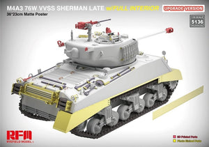 Rye Field Model 5136 M4A3 76W VVSS Sherman Late Upgrade Version Full Interior 1/35 – image 5