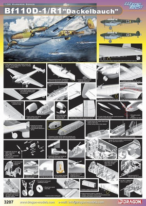 Dragon 3207 Bf110D-1/R1 Dackelbauch 1/32 – Bild 2