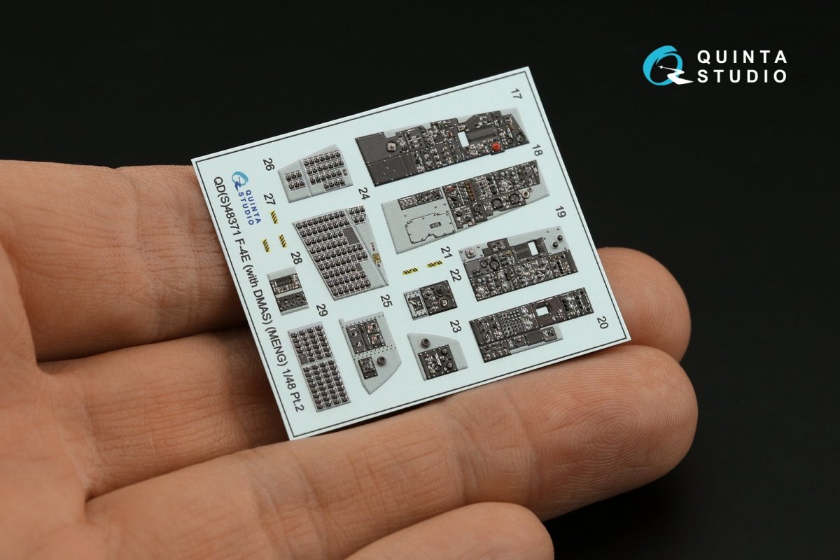 Quinta Studio QDS-48371 F-4E with DMAS 3D-Printed &amp;amp; colored Interior on decal paper (Meng) (Small version) 1/48 – image 6