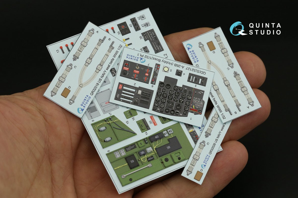 Quinta Studio QD32127 A-26B 3D-Printed &amp;amp; colored Interior on decal paper (Hobby Boss) 1/32 – Bild 2