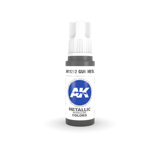 AK Interactive AK11212 GUN METAL – METALLIC 17ml – immagine 2
