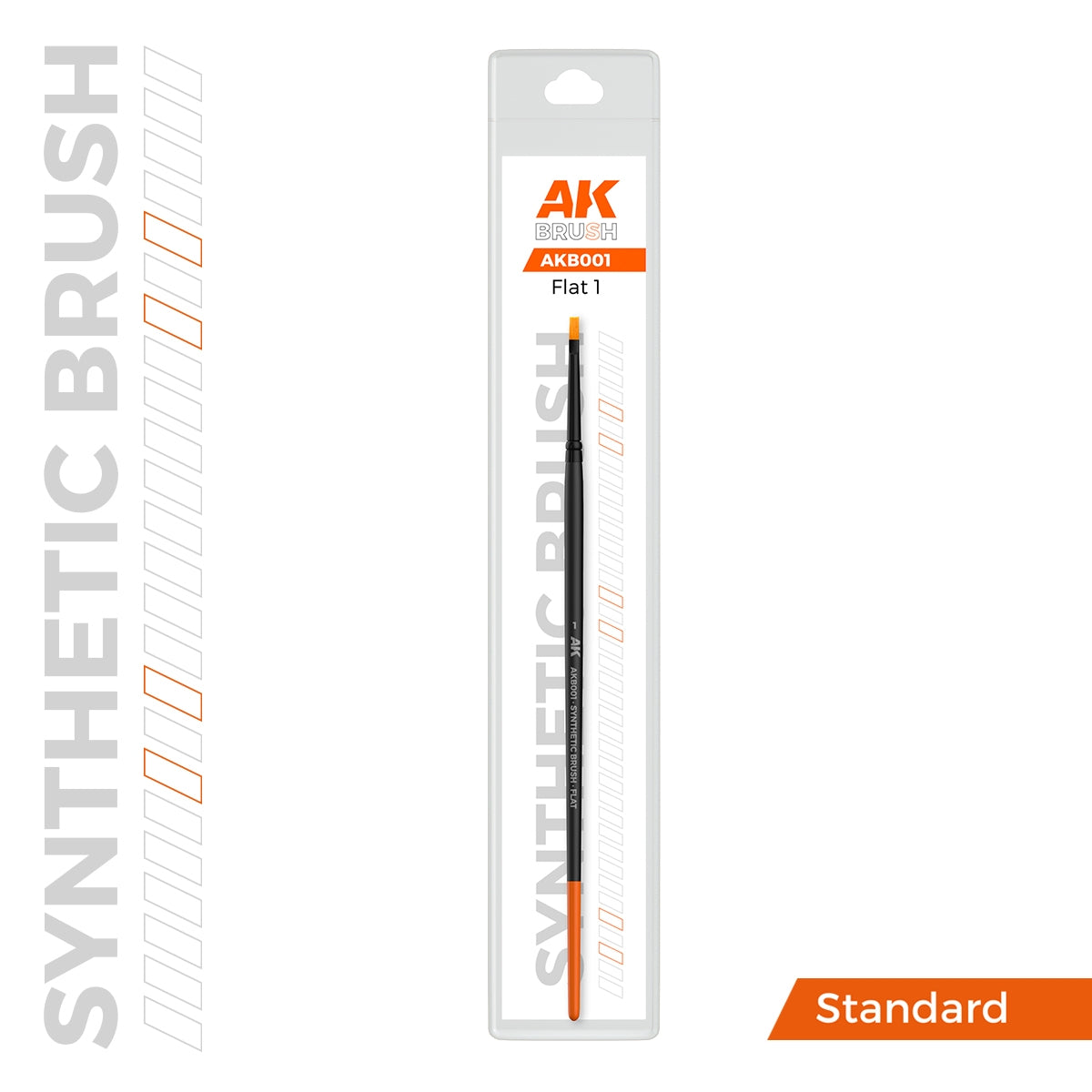 AK Interactive AKB001 AK SYNTHETIC BRUSH – FLAT 1 – obrázek 3