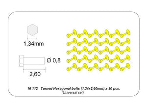 Aber 16112 Turned Hexagonal bolts (1.34x2.60mm) x 30 pcs. (1/16) – image 4