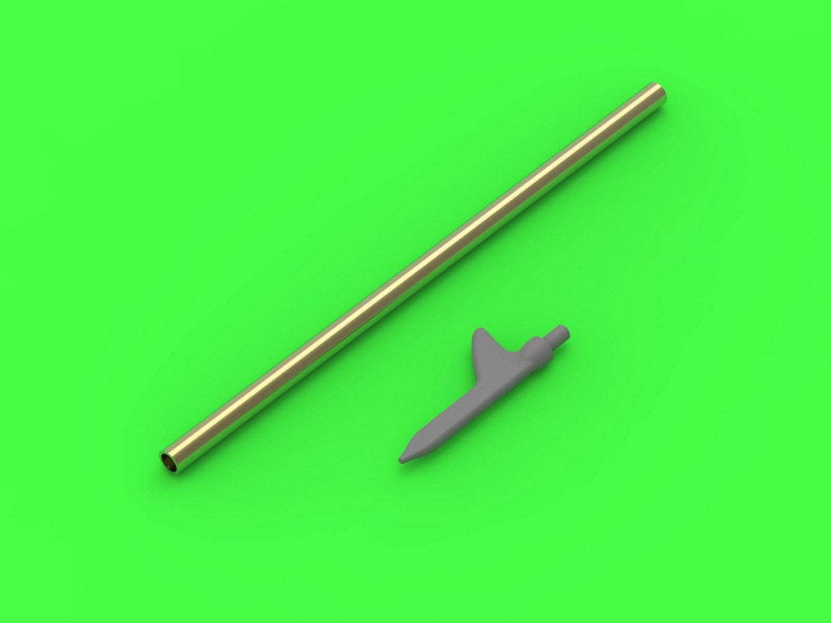 Master AM-48-156 American WWII Pitot Tube - &amp;quot;Shark Fin&amp;quot; Type (1 pc.) - used on P-36, P-39, P-40, P-47, A-36, B-239, T-6, B-25 and many others 1/48 – image 3