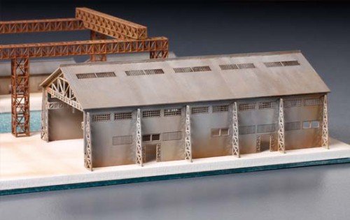 Aoshima 00044 Paper structure Large factory 1/700