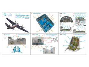 Quinta Studio QD+48555 Bristol Beaufighter NF.Mk.VI 3D-Printed &amp;amp; colored Interior on decal paper (Tamiya) (with 3D-printed resin parts) 1/48 – immagine 2
