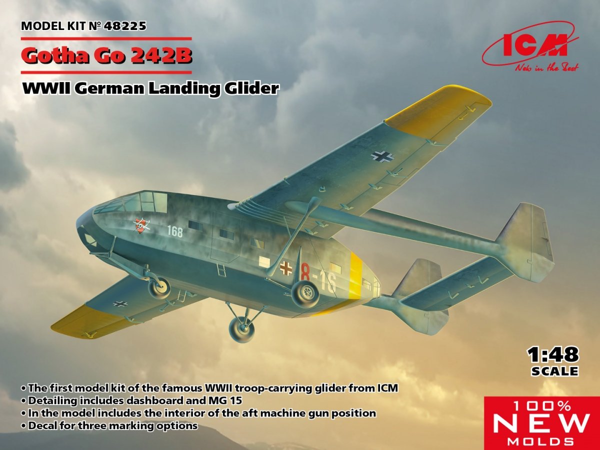ICM 48225 Gotha Go 242B Planeur d'atterrissage allemand de la Seconde Guerre mondiale 1/48