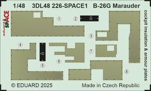 Eduard 3DL48226 B-26G Marauder cockpit insulation &amp;amp; armor plates SPACE ICM 1/48 – image 3
