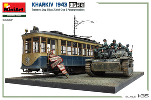 Miniart 36067 Kharkiv 1943: Tram &amp;amp; Stug. III Ausf. G w/Crew. BIG SET 1/35 – image 2