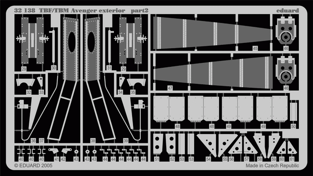 Eduard 32138 TBF/ TBM exterior 1/32 TRUMPETER – obrázek 2