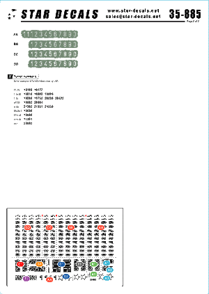 Star Decals 35-885 JNA - Jugoslavian tank numbers 1990s 1/35 – immagine 2