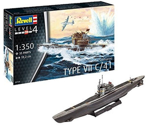 Revell 65154 German Submarine Type VII C/41 Model Kit with Accessories (1/350) – Bild 2