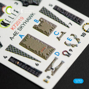 KELIK K72019 A-4E &amp;quot;SKYHAWK&amp;quot; INTERIOR 3D DECALS FOR FUJIMI/HOBBY 2000 KIT 1/72 – immagine 2