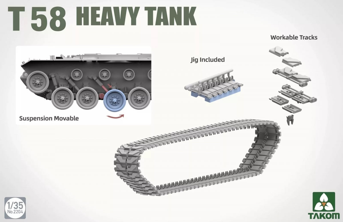 Takom 2204 T58 Heavy Tank 1/35 – Bild 5