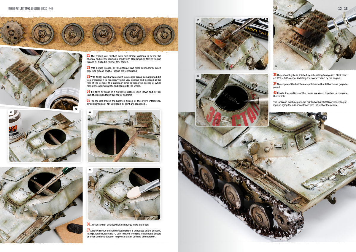 AK Interactive AK130020 MODELING WW2 LIGHT TANKS AND ARMORED VEHICLES (EN) – obrázek 2