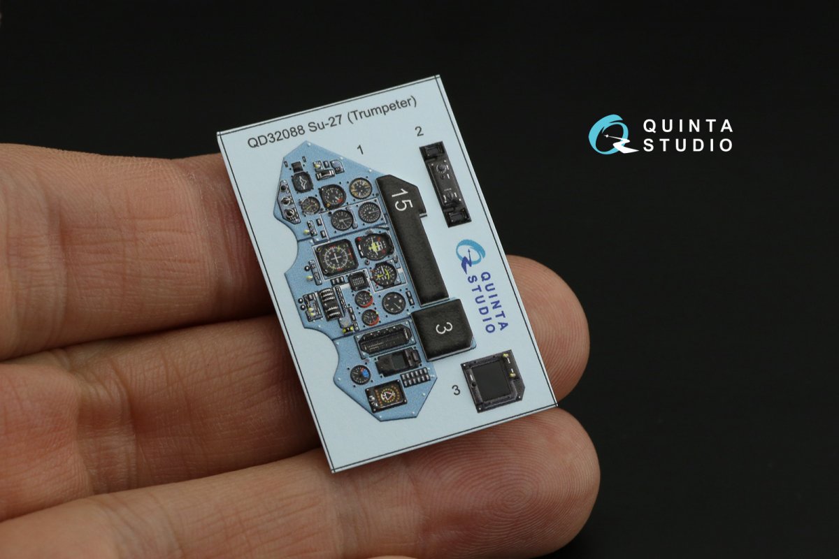 Quinta Studio QDS-32088 Su-27 3D-Printed &amp;amp; colored Interior on decal paper (Trumpeter) (small version) 1/32 – Bild 7