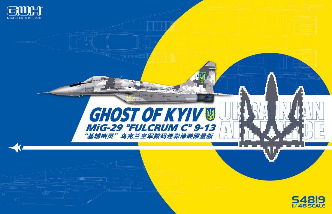 Great Wall Hobby S4819 MiG-29 9-13 &amp;quot;Fulcrum-C&amp;quot; Ghost of Kyiv Limited Edition 1/48