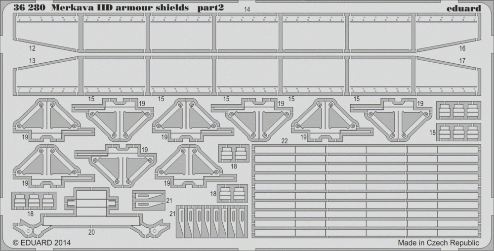 Eduard 36280 Merkava IID armor shields Academy – Bild 2