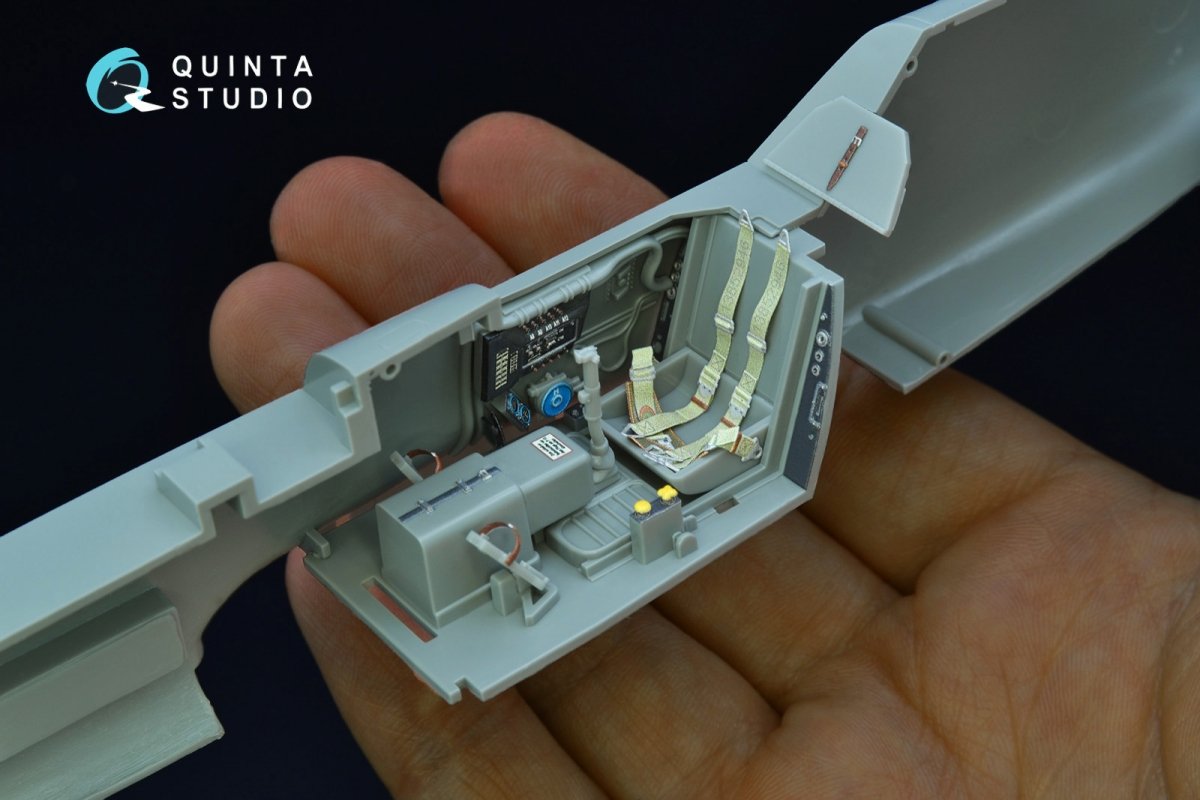 Quinta Studio QD32083 Bf 109G-2/G-4 3D-Printed &amp;amp; colored Interior on decal paper (Hasegawa) 1/32 – image 9
