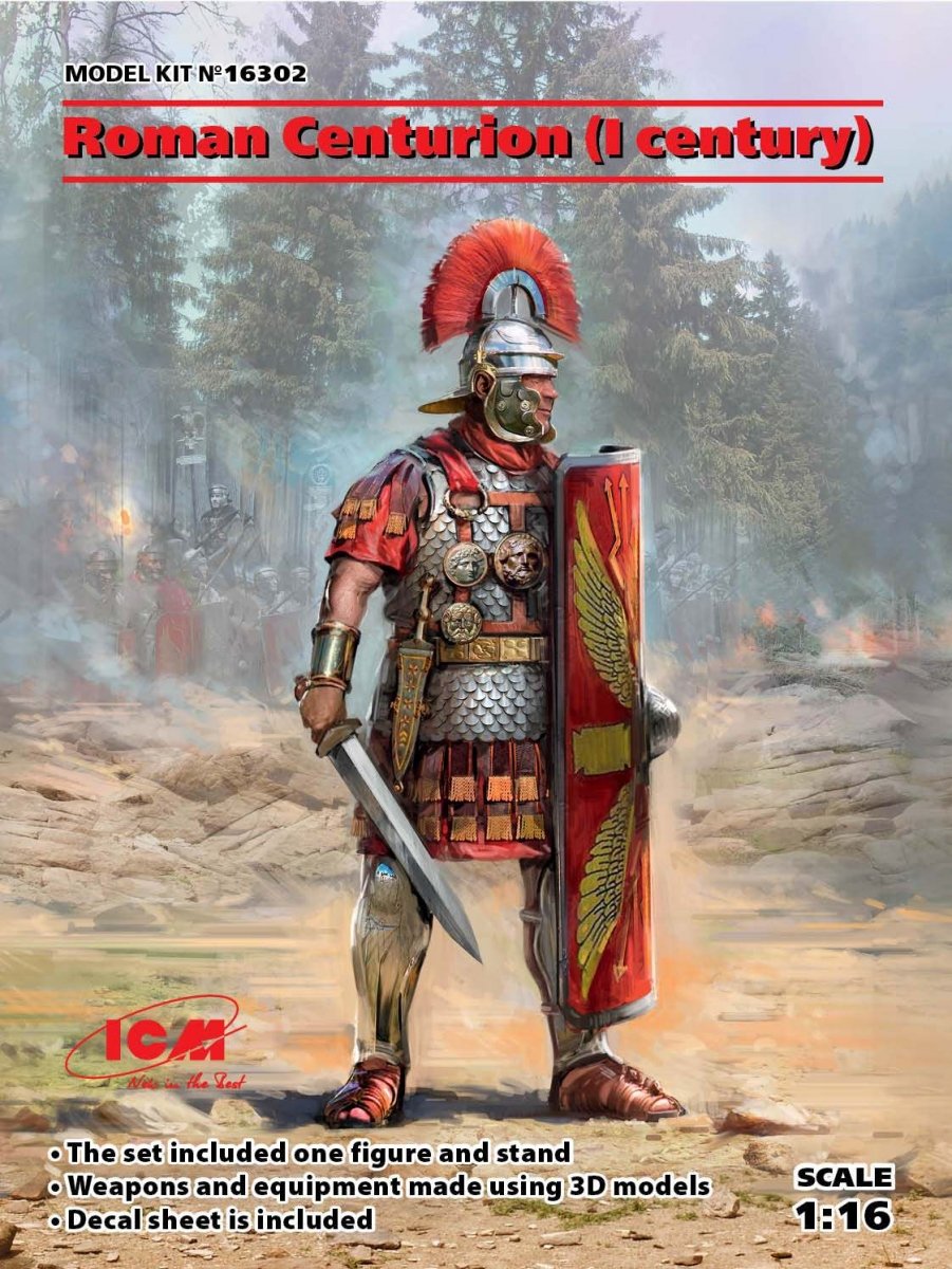 ICM 16302 Roman Centurion (1st century) (100% new molds) 1/16