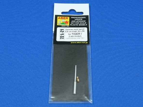 Aber 72L-21 German tank barrel 8,8cm KwK 36 L/56 for (Late model) Tiger I 1/72 – obrázek 5