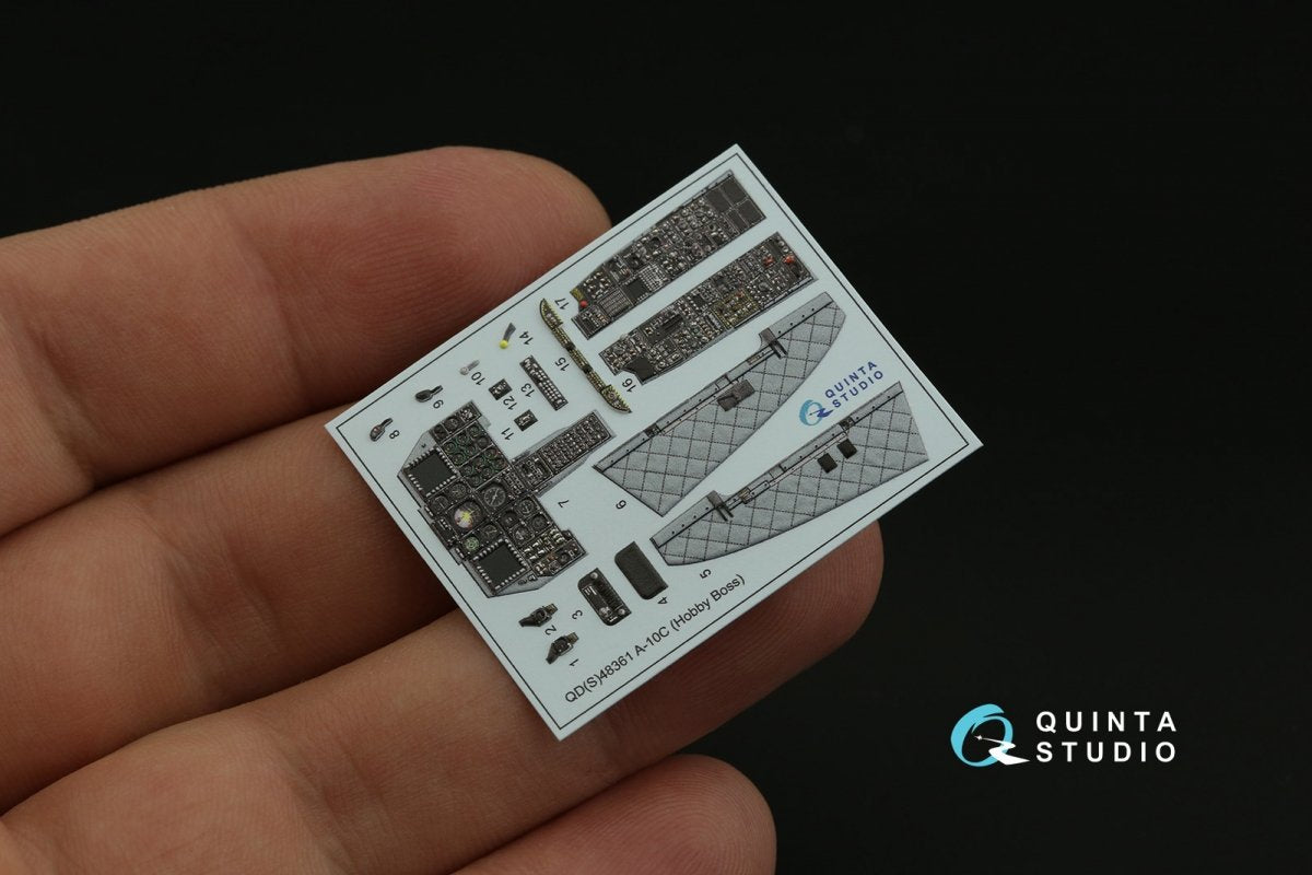 Quinta Studio QDS-48361 A-10C 3D-Printed &amp;amp; colored Interior on decal paper (Hobby Boss) (Small version) 1/48 – image 7