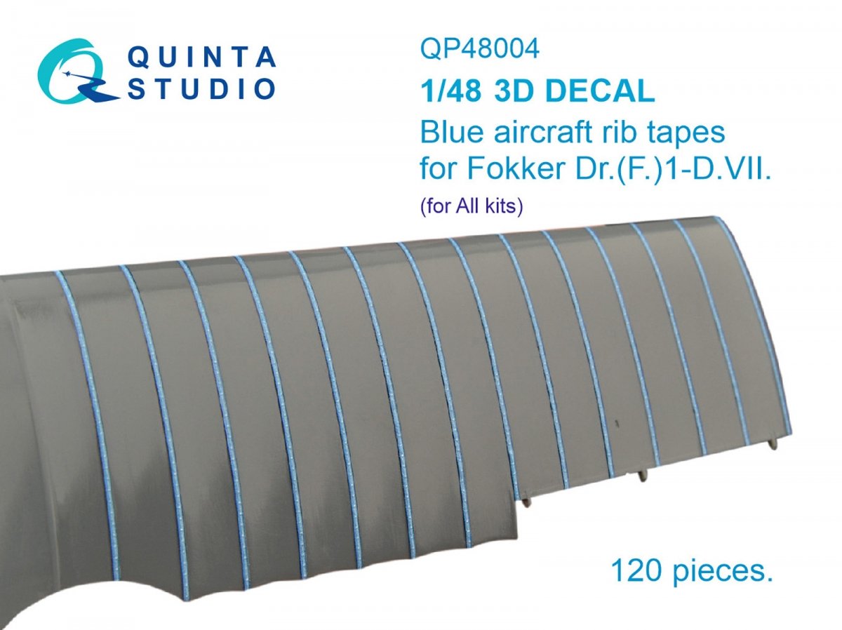 Quinta Studio QP48004 Blue rib tapes for Fokker Dr.(F)ID.VII 1/48