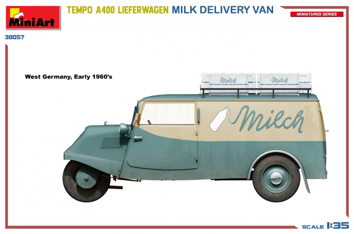 MiniArt 38057 TEMPO A400 LIEFERWAGEN. MILK DELIVERY VAN 1/35 – image 7