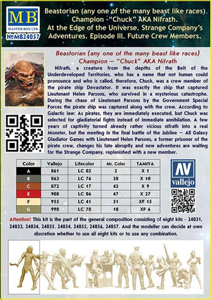 Master Box 24057 Beastorian (any one of the many beast like races) Champion – “Chuck” AKA Nifrath 1/24 – image 3