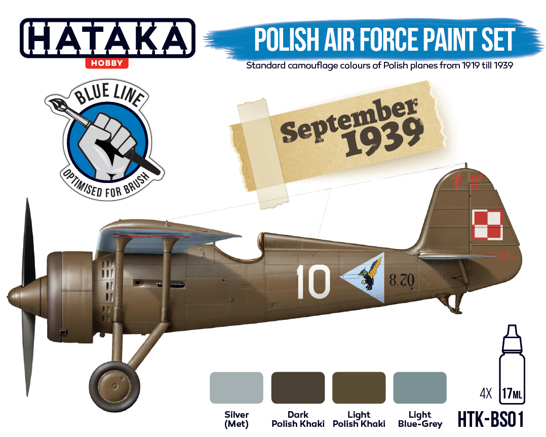 Hataka HTK-BS01 BLUE LINE – Polish Air Force paint set 4x17ml – image 2