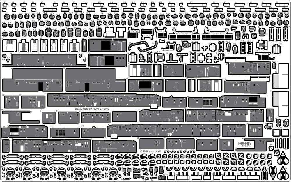 Pontos 35022F1 BISMARCK 1941 Detail Up Set 1/350 – image 17