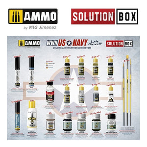 AMMO of Mig Jimenez 7723 US Navy WWII Late SOLUTION BOX – zdjęcie 3