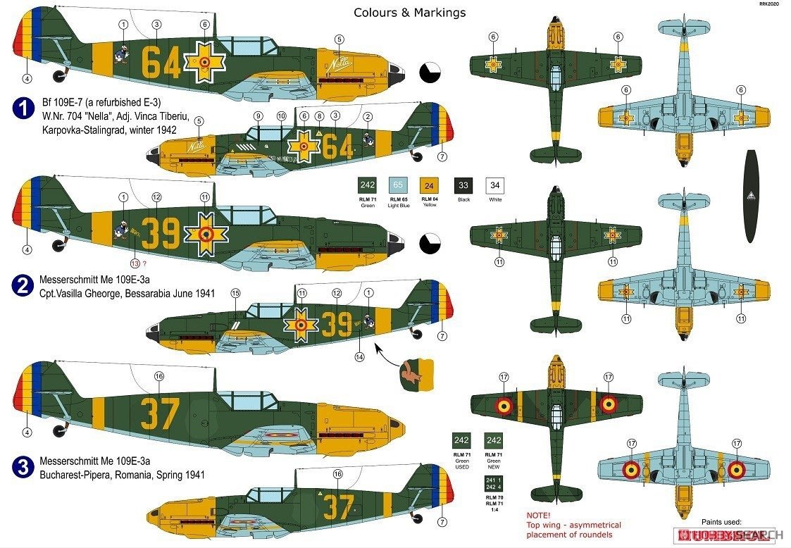 AZ Model AZ7671 Messerschmitt Bf.109E-3a Emil in Romanian service 1/72 – Bild 2