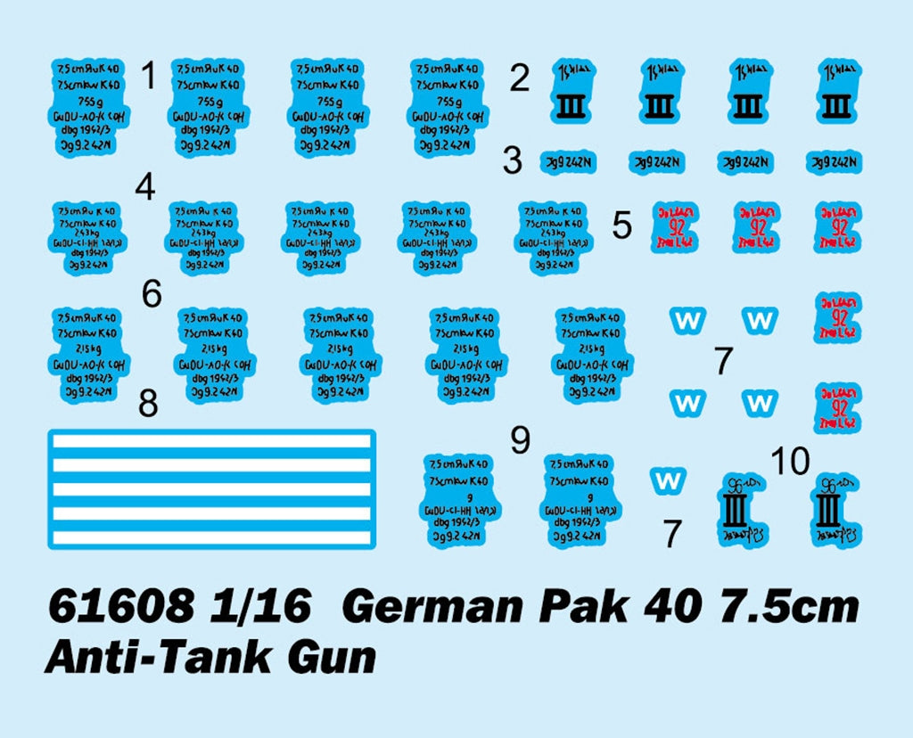 I Love Kit 61608 German Pak 40 7.5cm Anti-Tank Gun 1/16