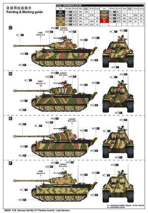 Trumpeter 00929 German Sd.Kfz.171 Panther Ausf.G - Late Version 1/16 – image 5