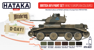 Hataka HTK-AS22 British AFV paint set (WW2 European colors) (6x17ml)