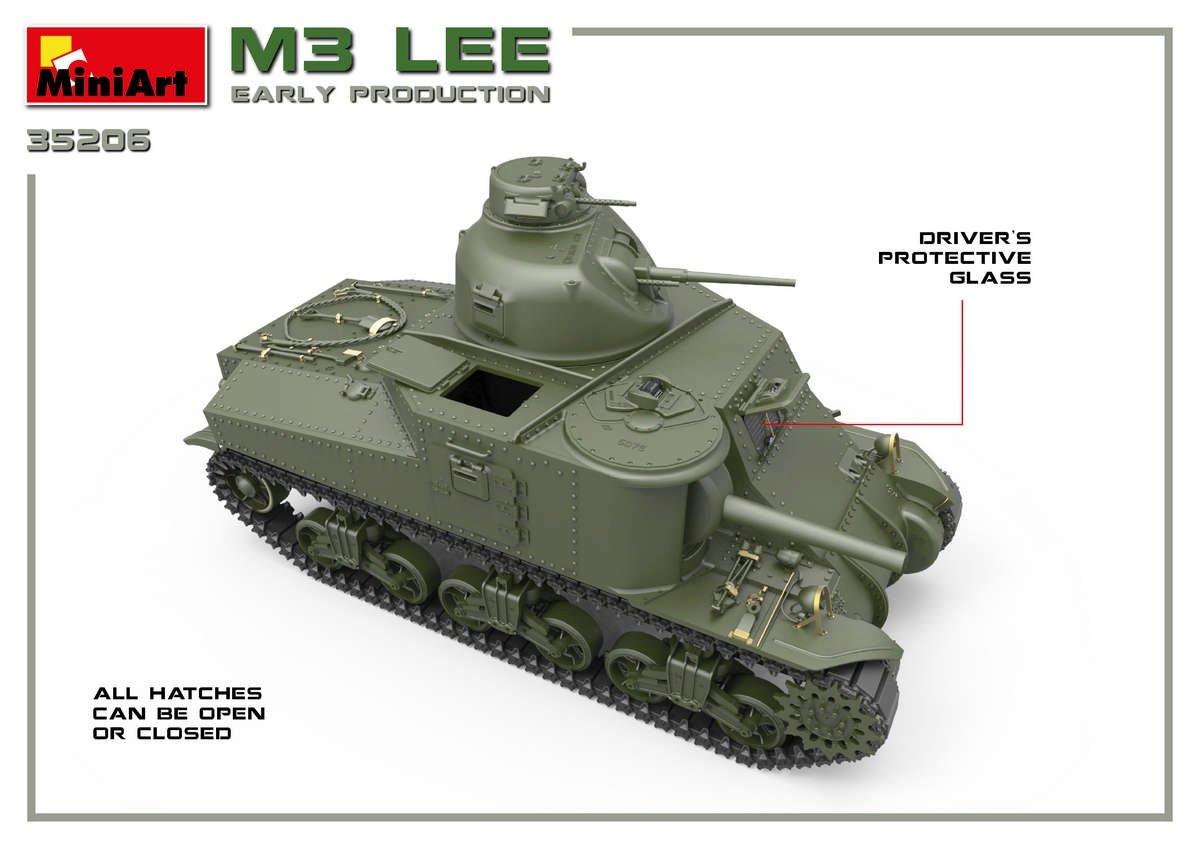 Miniart 35206 M3 Lee early prod. w/interior 1/35 – obrázek 11