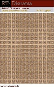 RT-Diorama 35887 Printed Accessories: Oriental Wall and Floor Tiles No.1 1/35