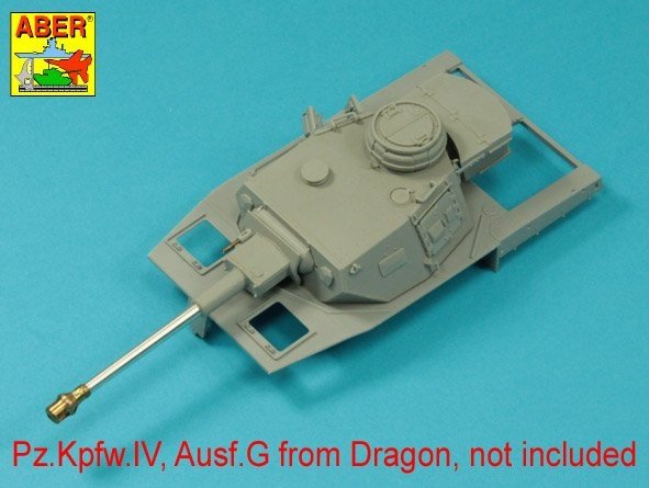 Aber 35L-068N 75mm KwK40L/43 barrel with early muzzle brake for German Panzer IV Ausf.G tanks 1/35 – imagen 4