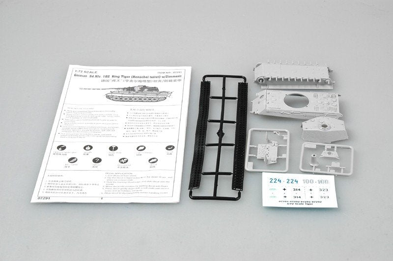 Trumpeter 07291 King Tiger Henschel Turret w/Zimmerit 1/72 – image 3