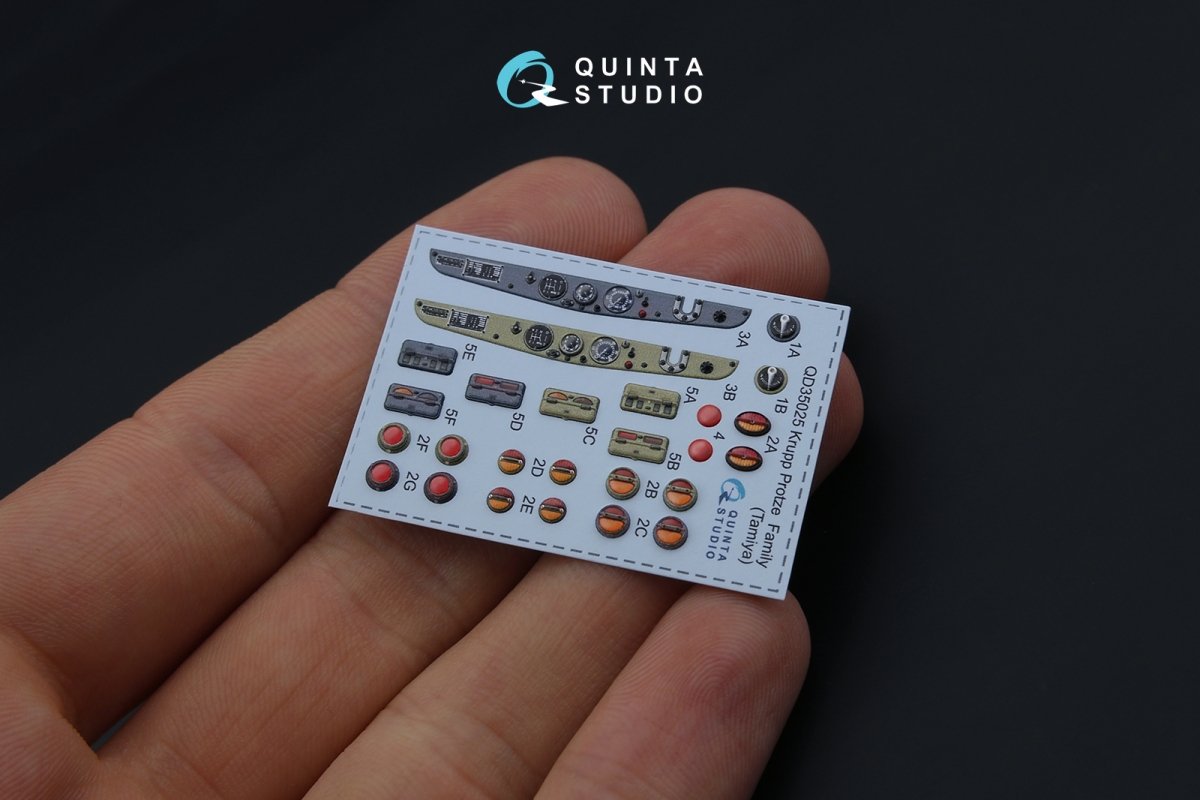 Quinta Studio QD35025 Krupp Protze 3D-Printed &amp;amp; colored Interior on decal paper (for Tamiya kit) 1/35 – immagine 2
