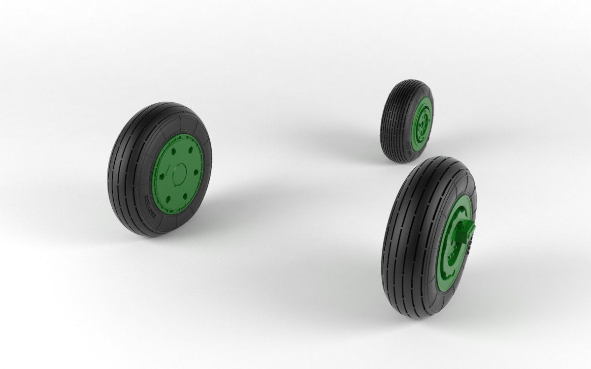 Armory Models AW48027 Mikoyan MiG-21 Fishbed wheels w/ weighted tires, early 1/48 – obrázek 7