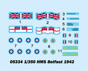 Trumpeter 05334 HMS Belfast 1942 1/350 – obrázek 4