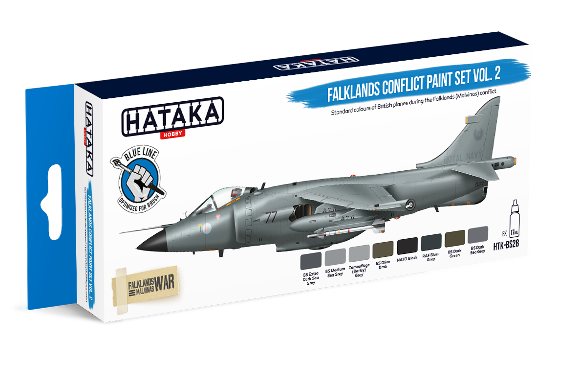 Hataka Hobby HTK-BS28 Falklands Conflict Vol. 2 Paint Set (8x17ml) – obrázek 2
